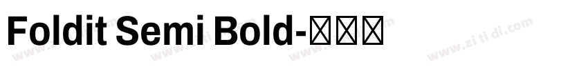 Foldit Semi Bold字体转换